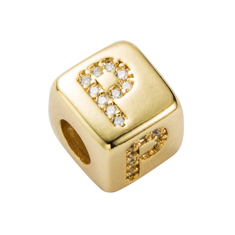 Bracelet explosion bracelet alphabet bracelet brass micro-inlay couple red rope pull DIY jewelry who