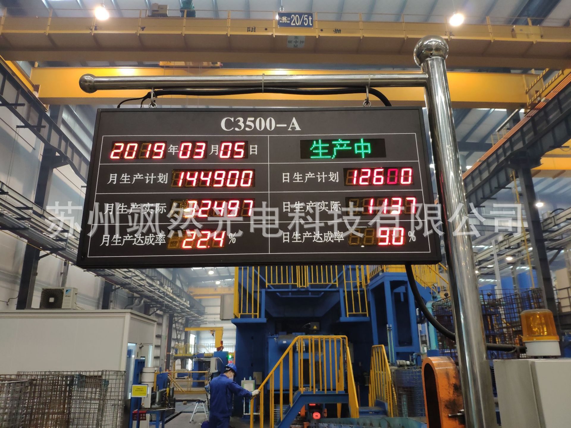 定制工厂车间生产管理led电子看板 MES 生产管理系统显示屏