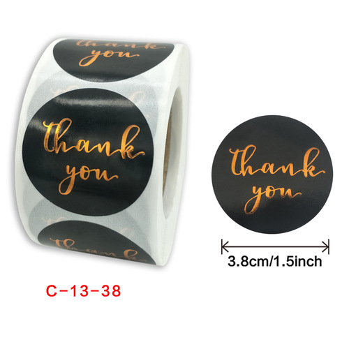 Bulk wholesale Amazon gold and silver foil thermal labels, 1.5 inches, thank you for baking labels
