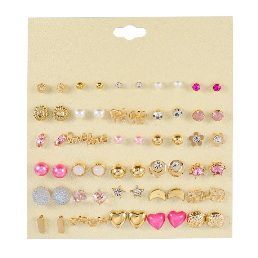 Hot Sale Earring Set Geometric 30 Pairs Of Earrings Wholesale Nihaojewelry display picture 4