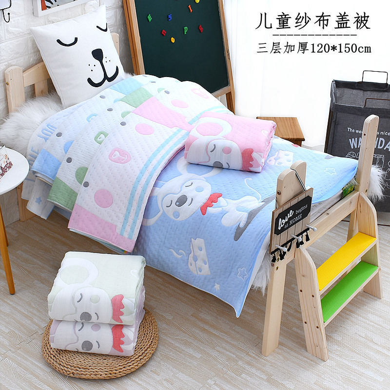 three layers Gauze children Towel 120*150cm pure cotton thickening Gauze Children are three layers ventilation comfortable