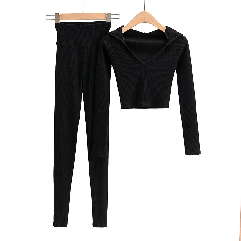 hooded sweater sports trousers yoga casual suit   NSAC14149