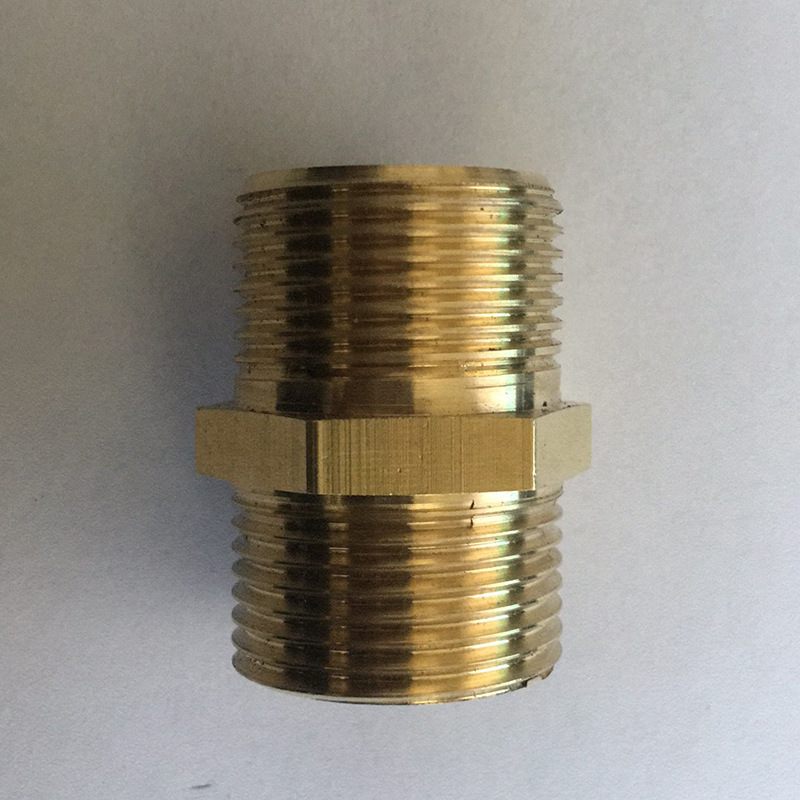 M22*1.5内15mm双头清洗机延长管 外丝铜对丝金属接头