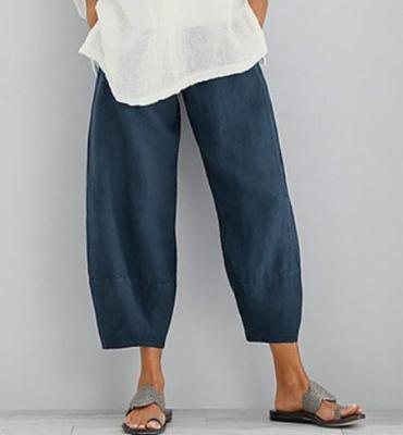 Women's Daily Simple Style Solid Color Ankle-length Wide Leg Pants display picture 4