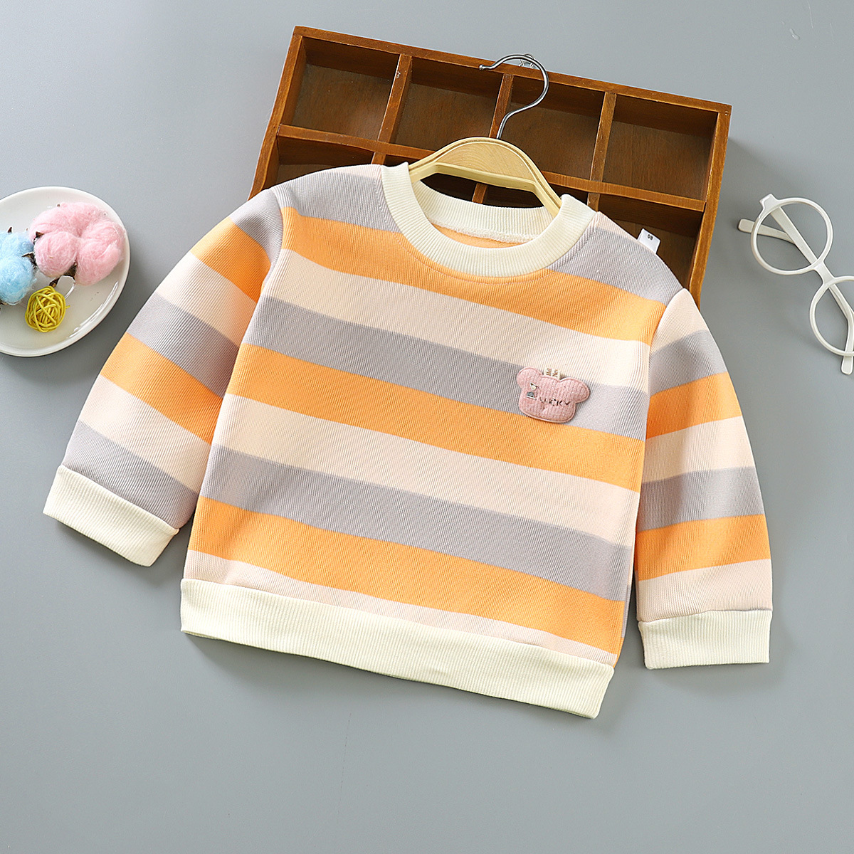 2020 Autumn and winter Children's clothing children thickening Plush Sweater girl leisure time Pullover Long sleeve jacket One piece On behalf of