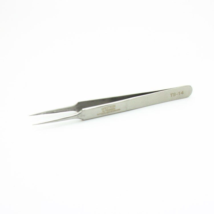 卫特斯WEITESI TS-14 特尖细不锈钢美睫挑燕窝毛镊子粉刺黑头夹子