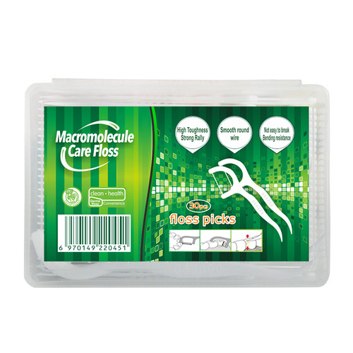 Gold dental floss sticks 30 square boxed round floss sticks wholesale disposable toothpicks foreign trade hot selling custom logo OEM