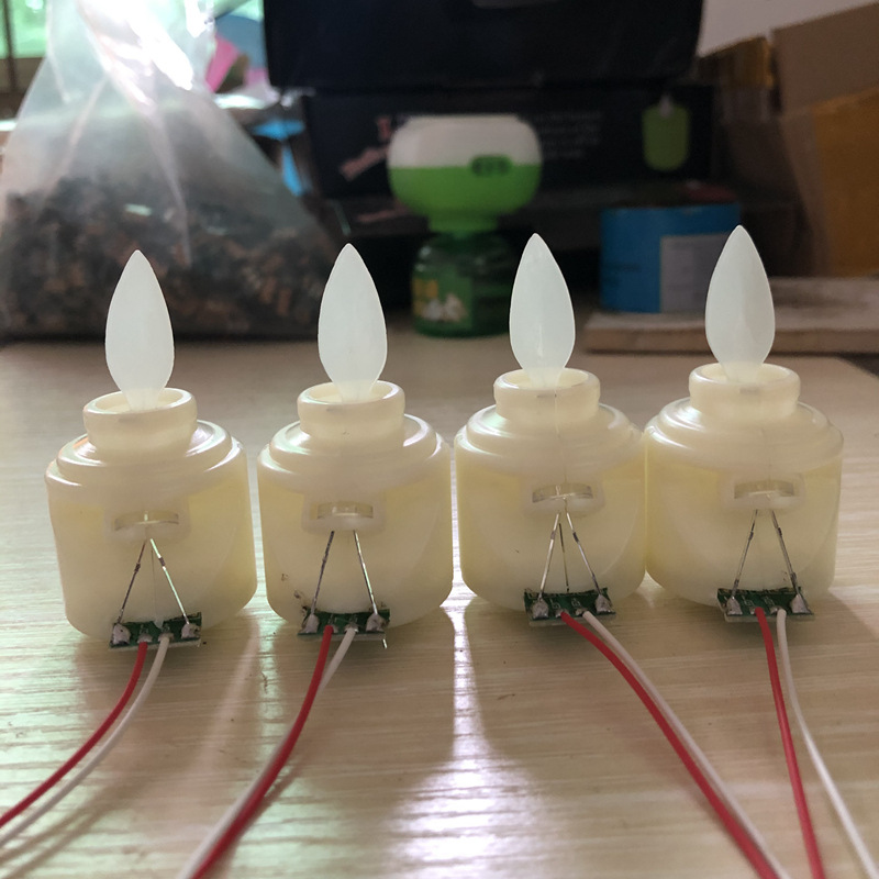厂家直销石蜡塑料LED电子蜡烛灯摇摆机芯头配件仿真火苗火焰会动|ru