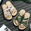 Fashionable sandals, slippers platform, beach footwear, autumn, trend of season, Korean style