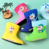 new pattern Children Cartoon Baby Dinosaur Rain shoes men and women In cylinder Water shoes keep warm Boots children Rain shoes Direct selling