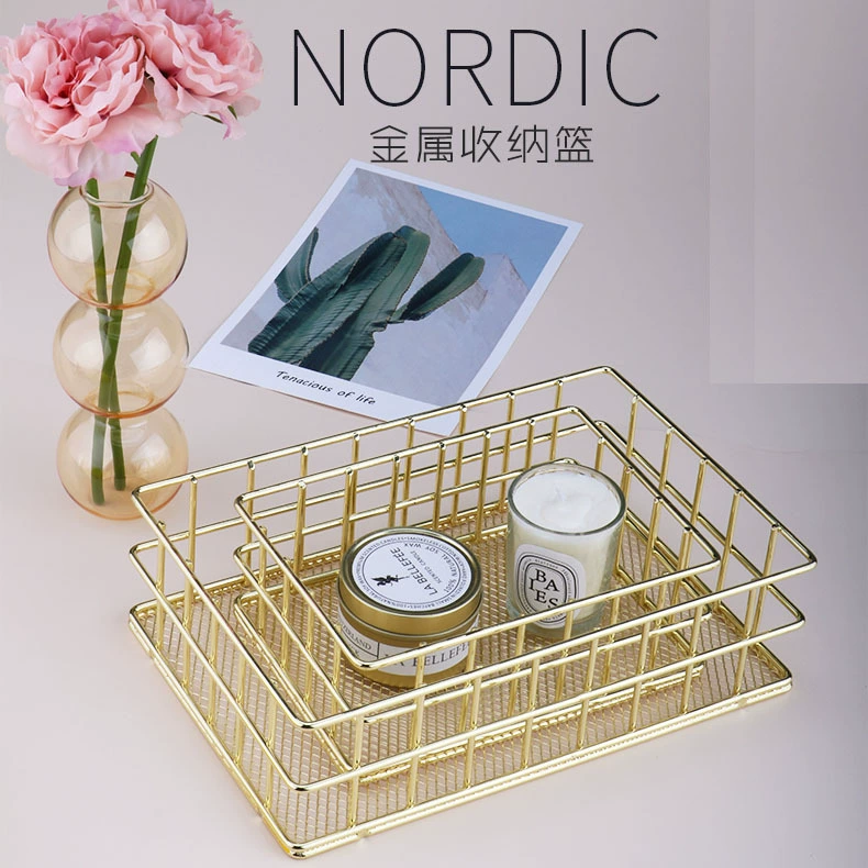 Оптовая Продажа с фабрики корзина для хранения Утюг корзина для хранения железная стойка Скандинавский стиль ins корзина для хранения японских закусок