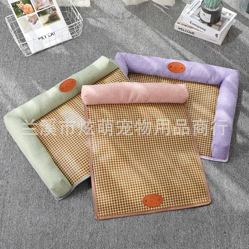 Летний летний коврик для интернет-знаменитостей, гнездо, новый коврик для собачьего кошачьего гнезда, моющийся плюшевый летний коврик для маленьких и средних собак, товары для домашних животных