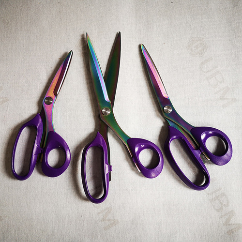 Household tailoring scissors, clothing tools, ribbon-cutting scissors, sewing cloth-cutting scissors, ABS handles, titanium-plated craft clothing scissors