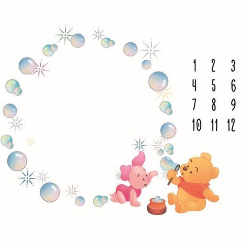 Baby milestone month photography backdrop number photo blanket background cloth photography prop dropshipping one piece