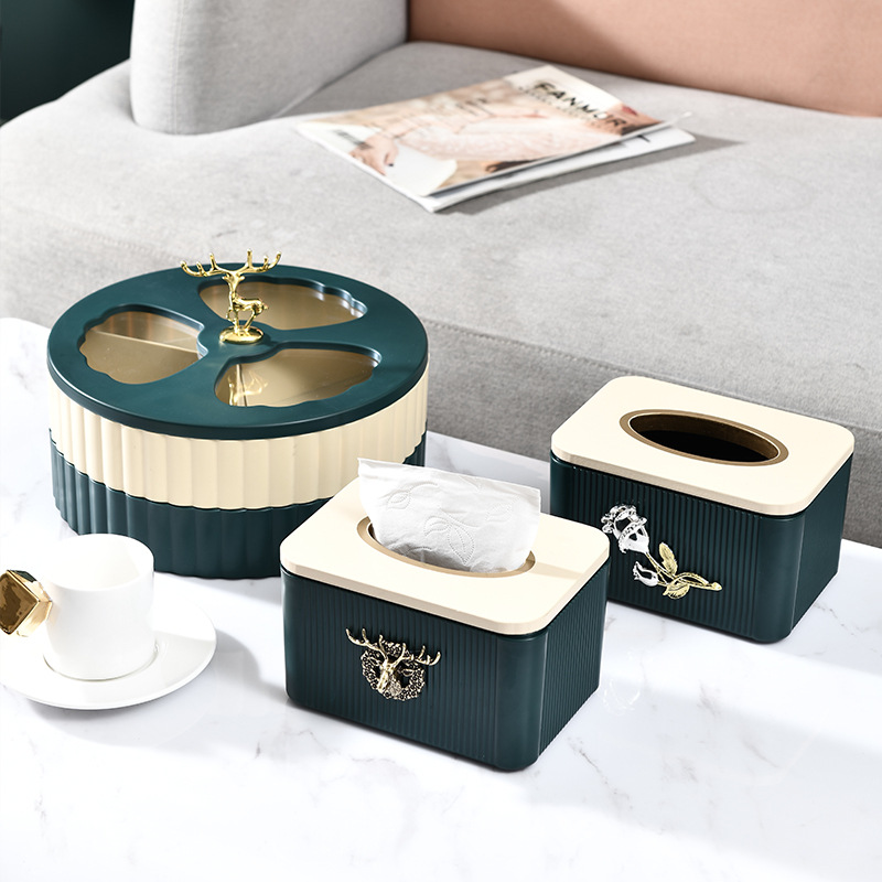 Nordic Style Elk Tissue Box Modern Minimalist Home Living Room Home Coffee Table Storage Box Home Napkin Tissue Box
