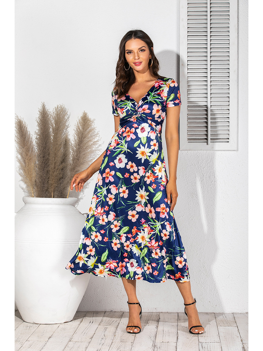 printed dress cross-length skirt NSAL2928