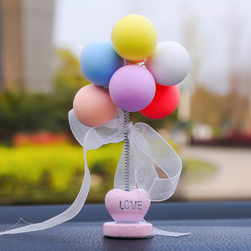 车载气球摆件创意可爱卡通超轻黏土气球厂家批发汽车用品大全
