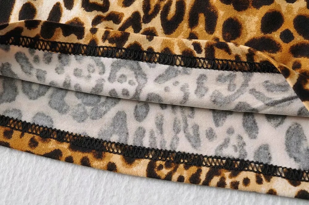chaleco de fondo plano corto con estampado de leopardo sexy NSAC14013