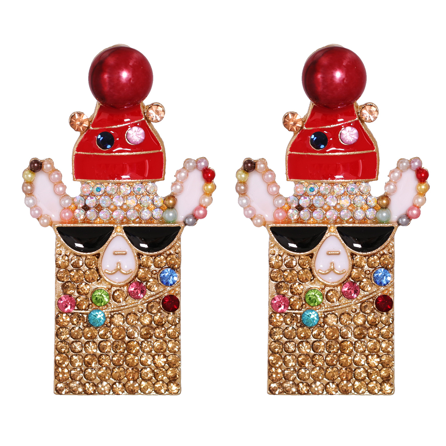 Boucles D&#39;oreilles Noël Mode Elk Snowman Santa display picture 5