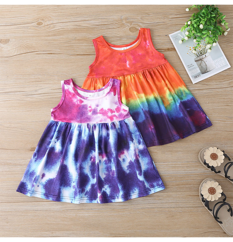 Hot Selling Fashion Casual Girls Baby Color Dresses Wholesale display picture 2