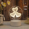 Creative LED decorations for bed, table lamp for bedroom, lights for living room for beloved, 3D, Birthday gift