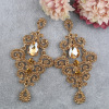 Retro long earrings, diamond encrusted, European style, factory direct supply