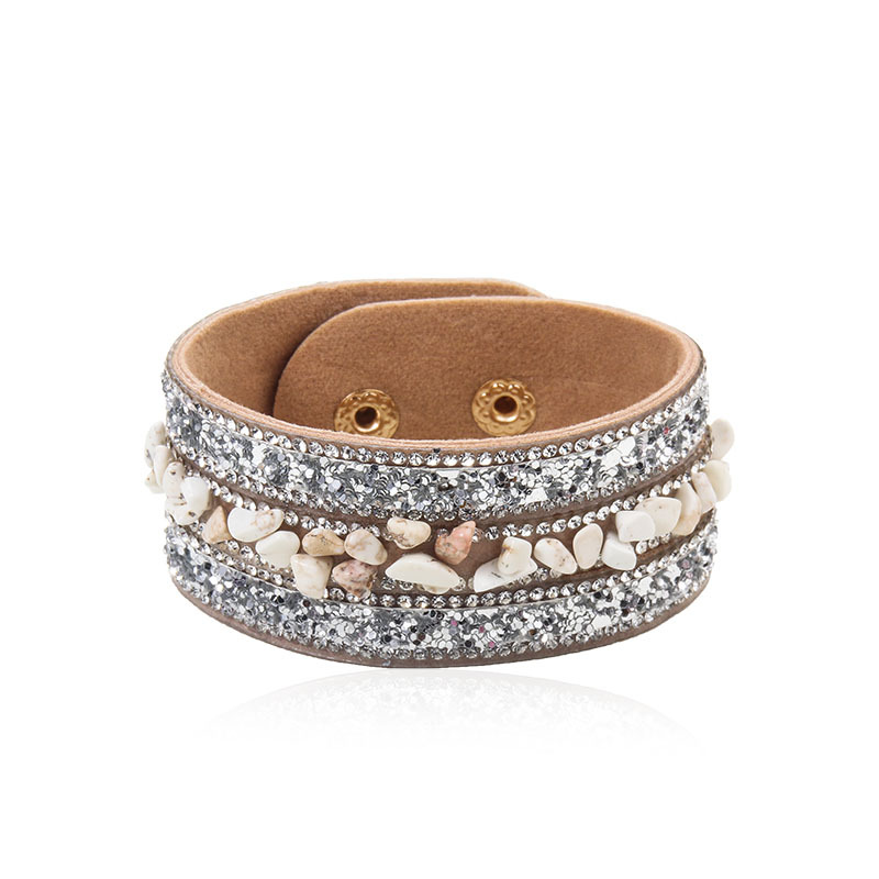 Fashion irregular colorful crystal gravel bracelet