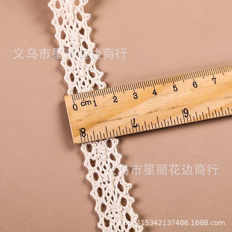 厂家直销  双边牙齿棉线花边 刺绣蕾丝 蝴蝶结手工配件