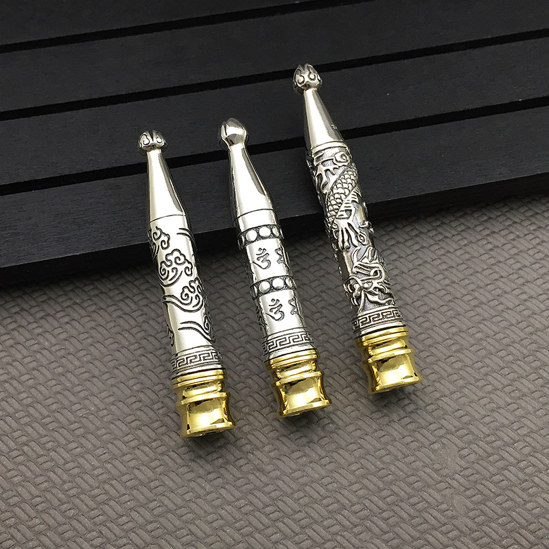 S925純銀創意男士禮物可清洗粗細兩用香煙過濾煙嘴