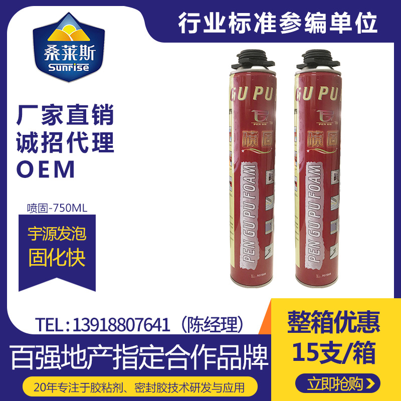 批发 发泡胶 聚氨酯发泡剂 喷固门窗  整箱起售 桑莱斯工厂生产