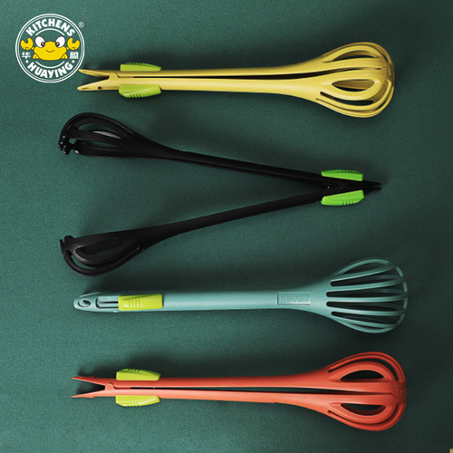 Multifunctional nylon egg beater, baked food clip, manual mixing stick, cream baking tool, milk frother, stirrer