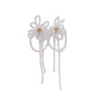 Silver needle, woven crystal, long earrings with tassels, silver 925 sample, internet celebrity