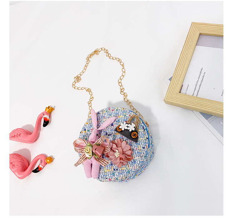 Filles Coton Et Lin Animal Mignon Rond Fermeture Éclair Sac Bandoulière display picture 1