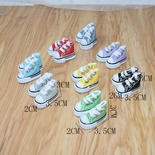 3.5CM small rag doll shoes 8 points bjd canvas shoes doll shoes accessories finger dance small shoes doll shoes
