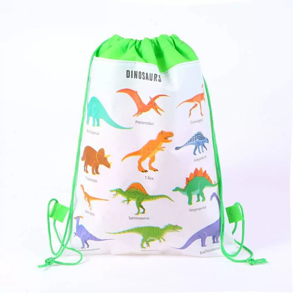 Drawstring Backpack Cartoon Storage Bag, Non-woven Double-Sided Pocket, 34×27 cm