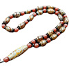 Agate rosary with round beads, necklace