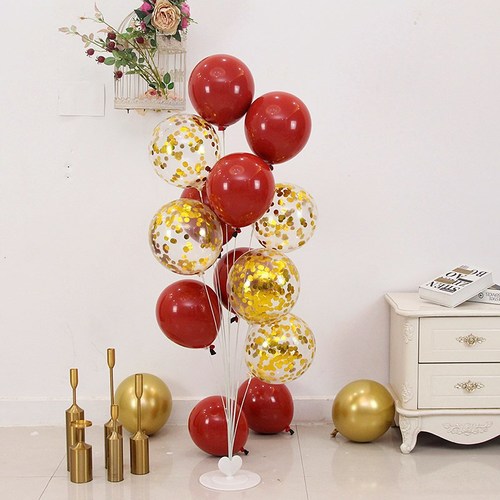New road leading floor floating display stand set wedding birthday party props heightening balloon table floating column