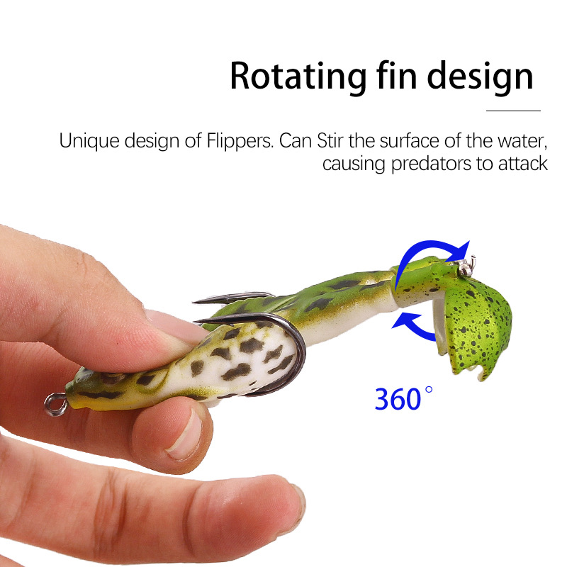 Floating Frogs Fishing Lures Soft Baits Fresh Water Bass Swimbait Tackle Gear