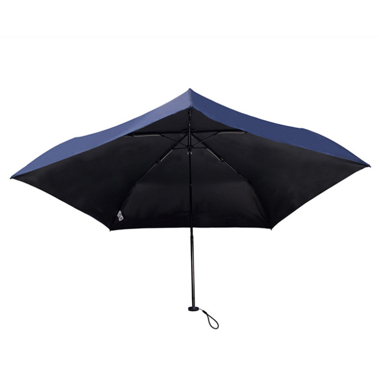 户外迷你伞碳纤三折雨伞折叠伞黑胶防晒防紫外线遮阳伞羽毛伞logo