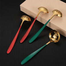 304不锈钢火锅汤勺漏勺加厚加深盛汤小汤勺厨房家用酒店用品