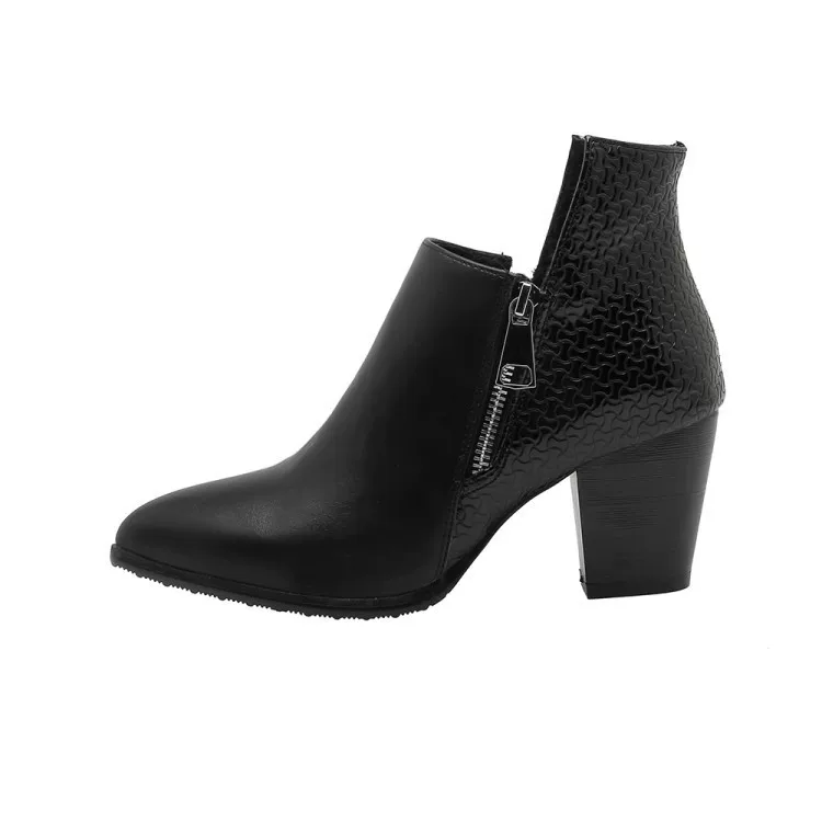 Big low boots with zipper, 2020 years, plus size, 2020