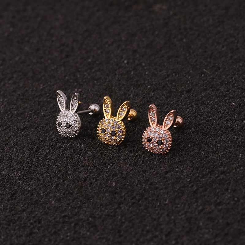 Ear Cartilage Rings & Studs Exaggerated Animal 316 Stainless Steel  Copper display picture 8