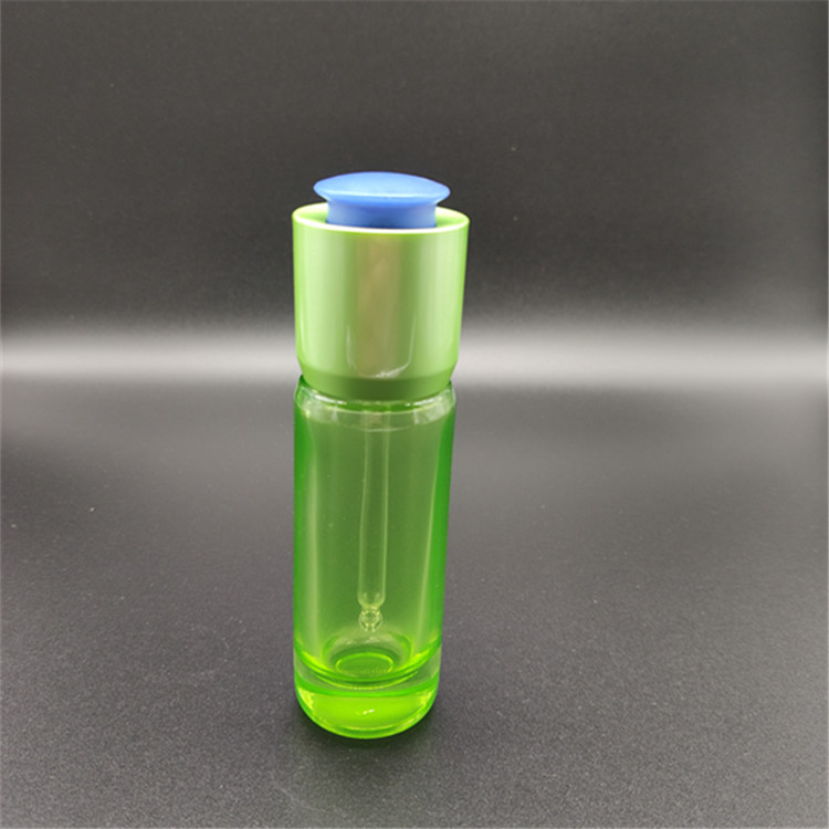 20牙旋转按压玻璃滴管瓶新款自吸式滴管圆柱形方防漏滴管瓶