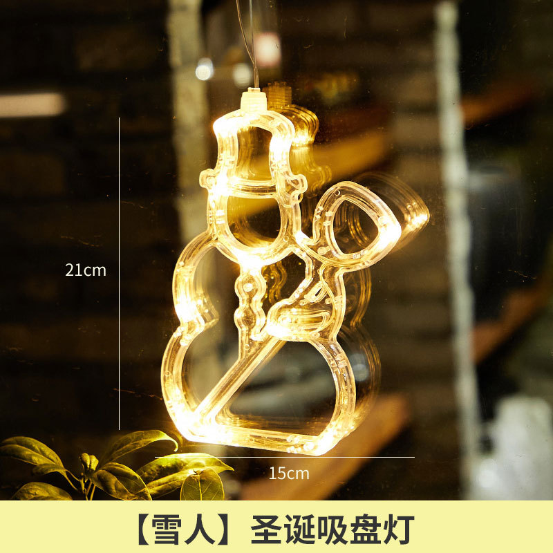 Navidad Lámpara decorativa tienda ventana de cristal lámpara colgante vacaciones atmósfera diseño lámpara de succión campana pequeña joyería colgante