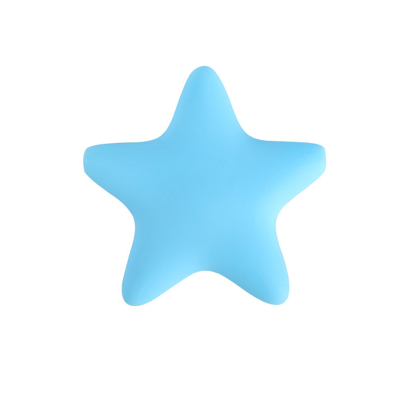 Estrella de cinco puntas de silicona molar juguete mordedor pulsera chupete cadena collar accesorios Amazon DIY accesorios de la joyería