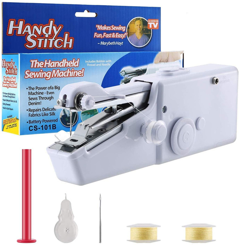 手持便携式缝纫机handy stitch多功能迷你电动缝纫机手动缝纫机