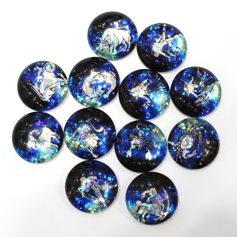 時間宝石光沢のあるガラスパッチリングフェイスイヤリングキーホルダー diy ジュエリーアクセサリー