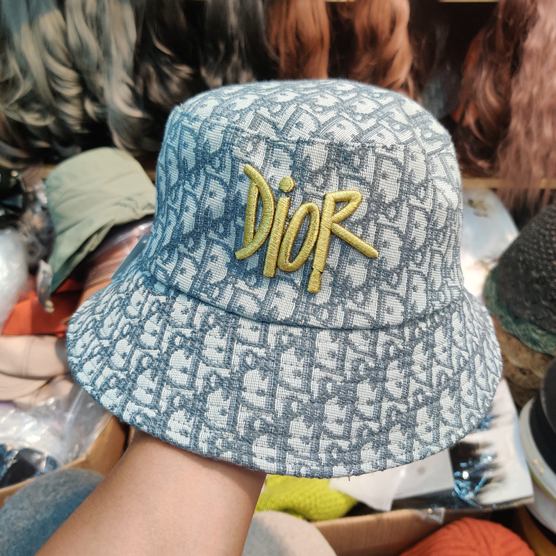 D letter pictorial retro wind basin hat...