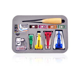 Gift Box Piping with Hemming Device, Cloth Strips, Cola Patchwork Tools, Handmade DIY Hemming Pull Tube