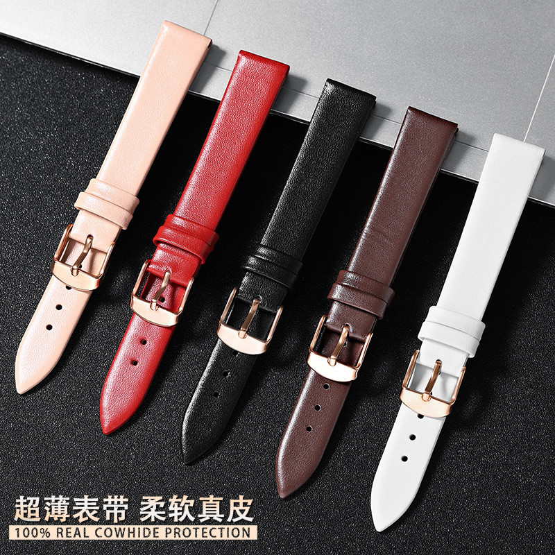 源头工厂加工定制 真皮表带 针纹 来样定制头层牛皮|ru